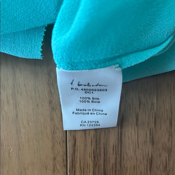 Babaton Blue Puff Sleeve Ruffled Blouse - Picture 2 of 4